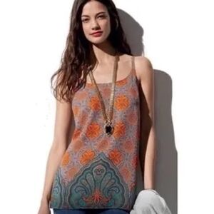 CAbi Arabesque Medallion Print Camisole Sz.Large